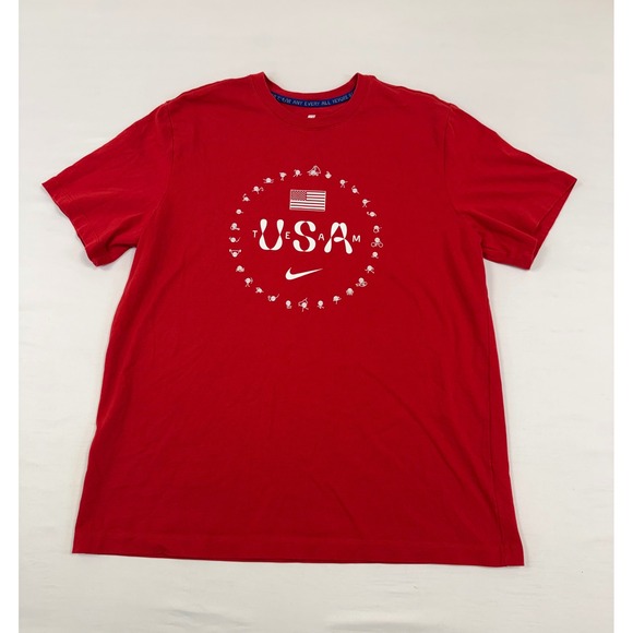 Nike Other - Nike Team‎ USA Olympic Graphic T-Shirt Red Men's Size XL FN0867-614 EUC